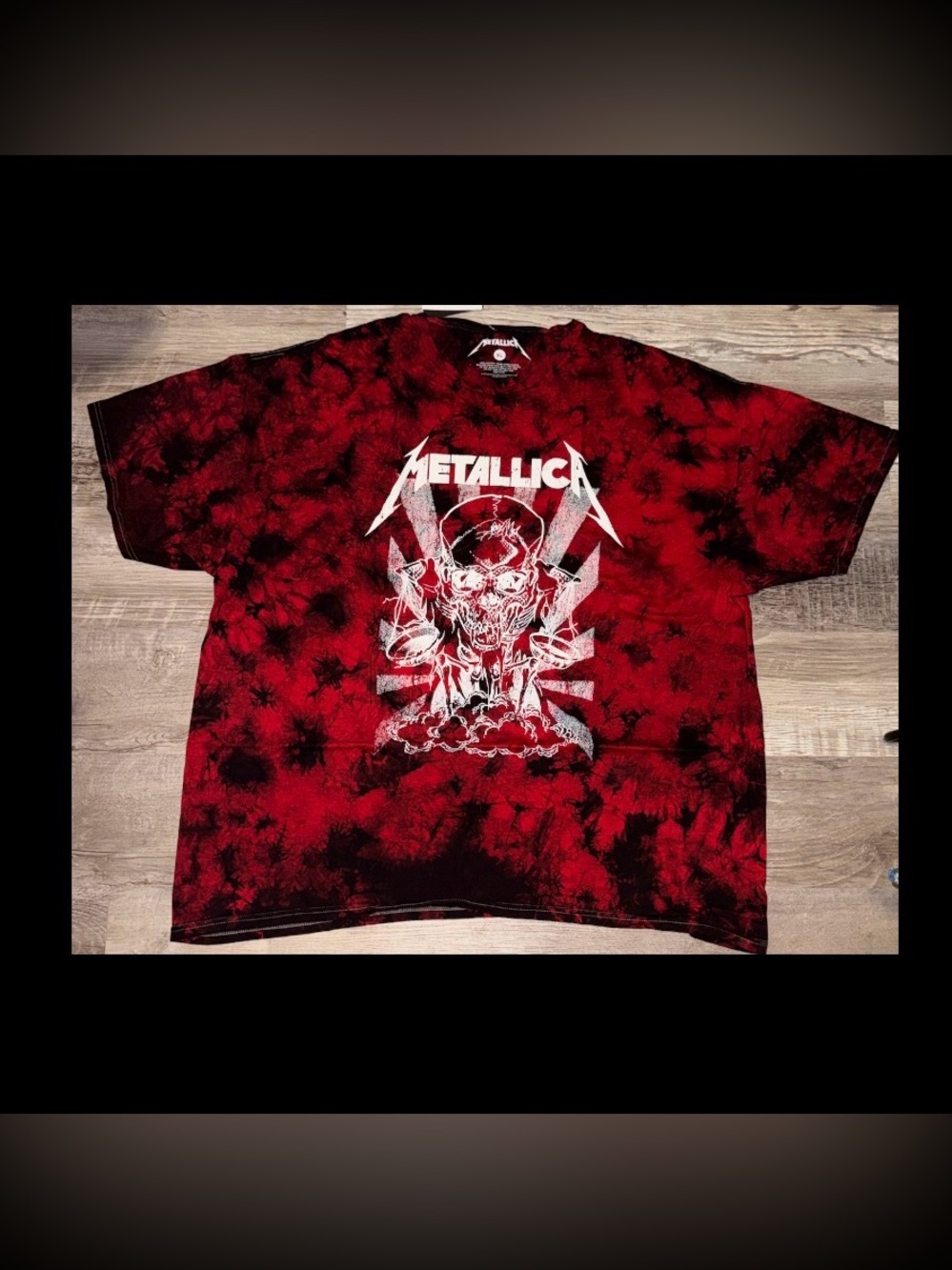 NWT Men's Metallica Red Tie-Dye Shirt Size XL